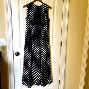 David Warren maxi polka dot sleeveless dress 12